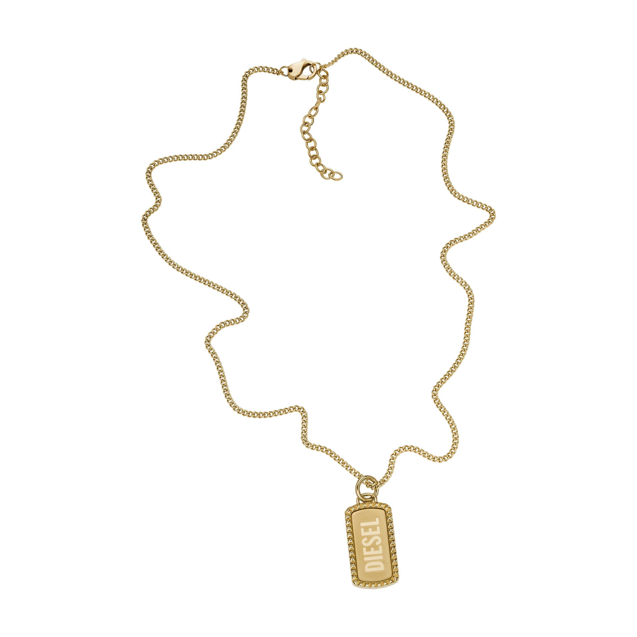 Colar  Diesel dourado de aço Dourado - UNI