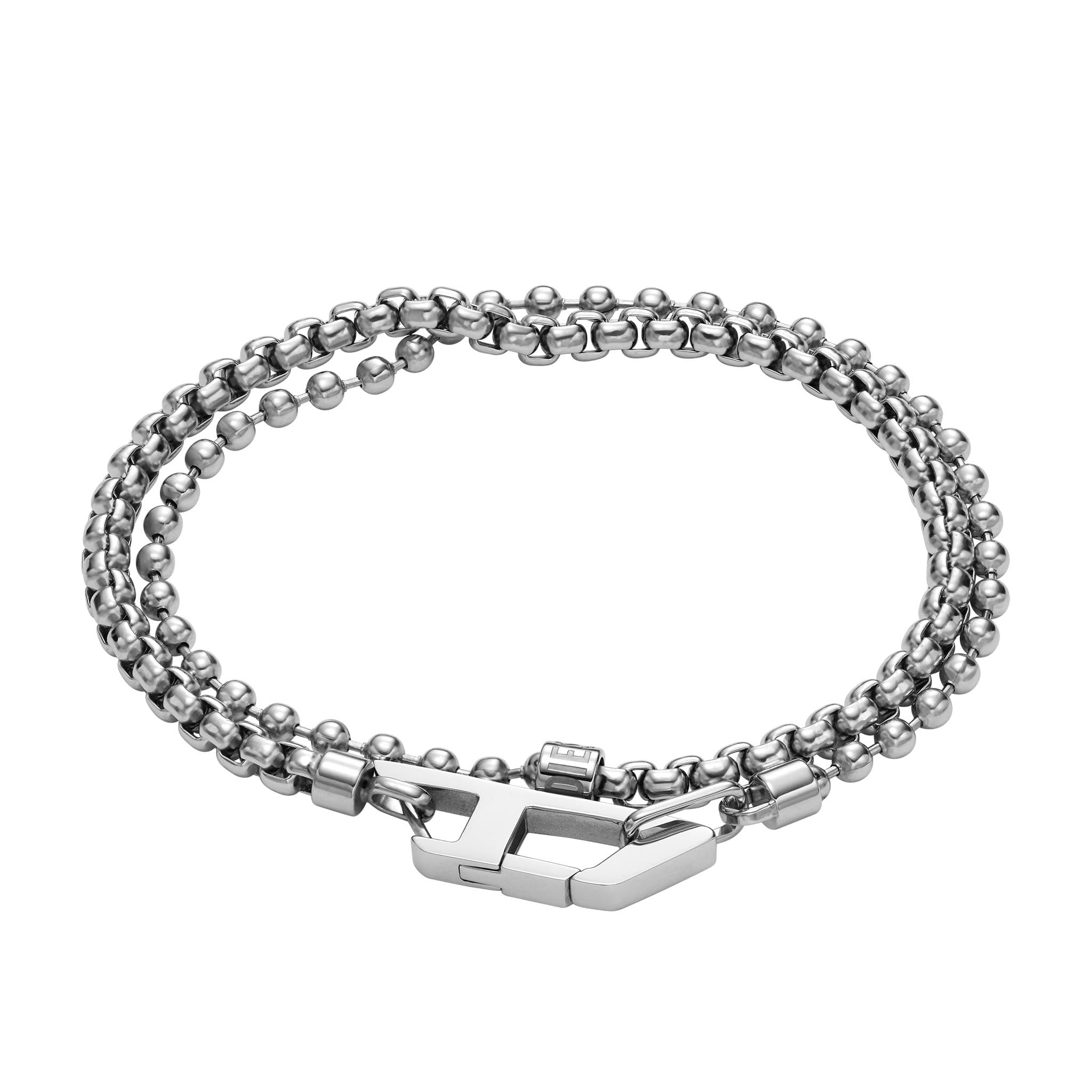 Pulseira Diesel de aço prateada Aço - UNI
