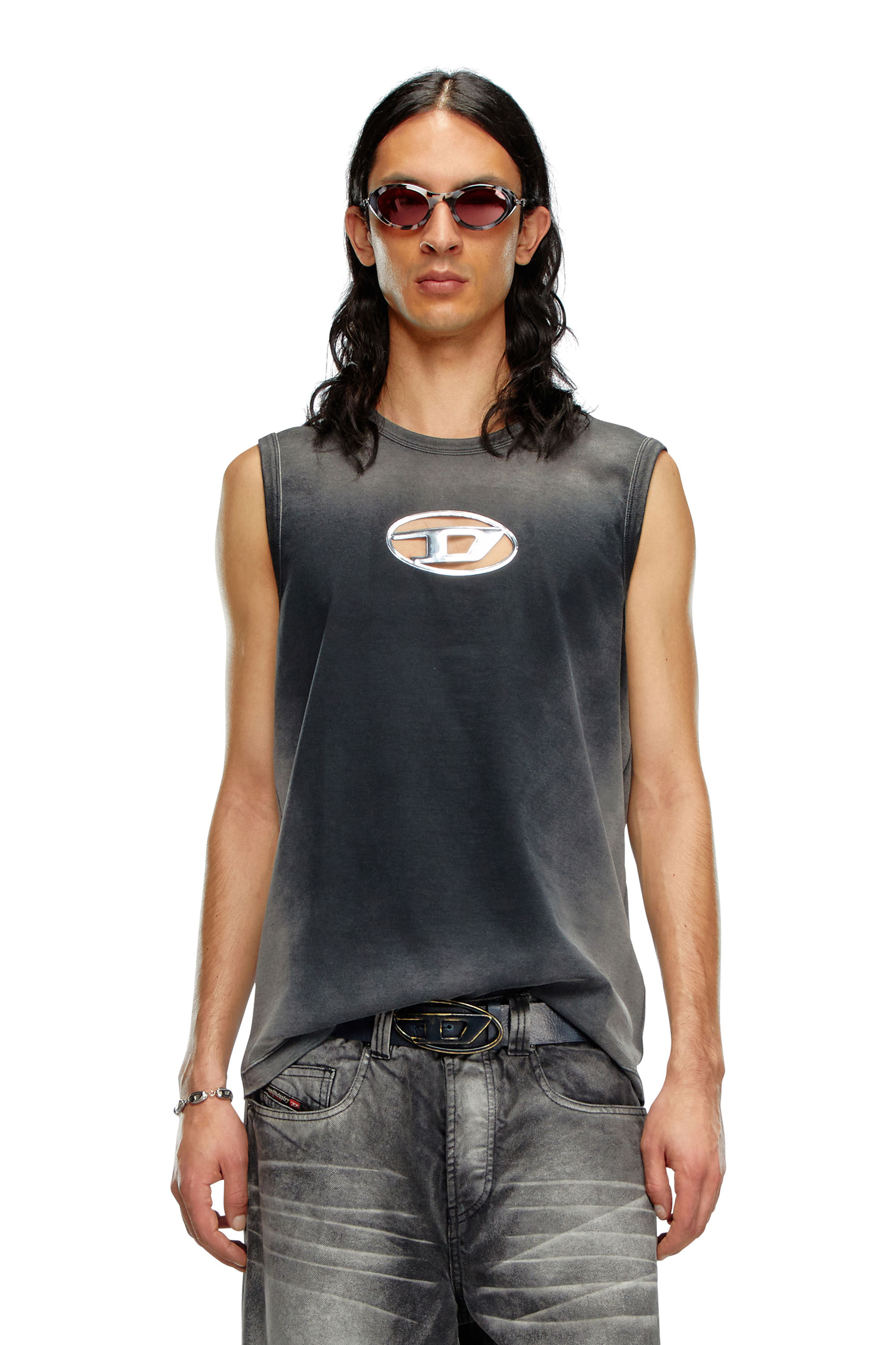 Camiseta Diesel T-Brico Top Cinza- G