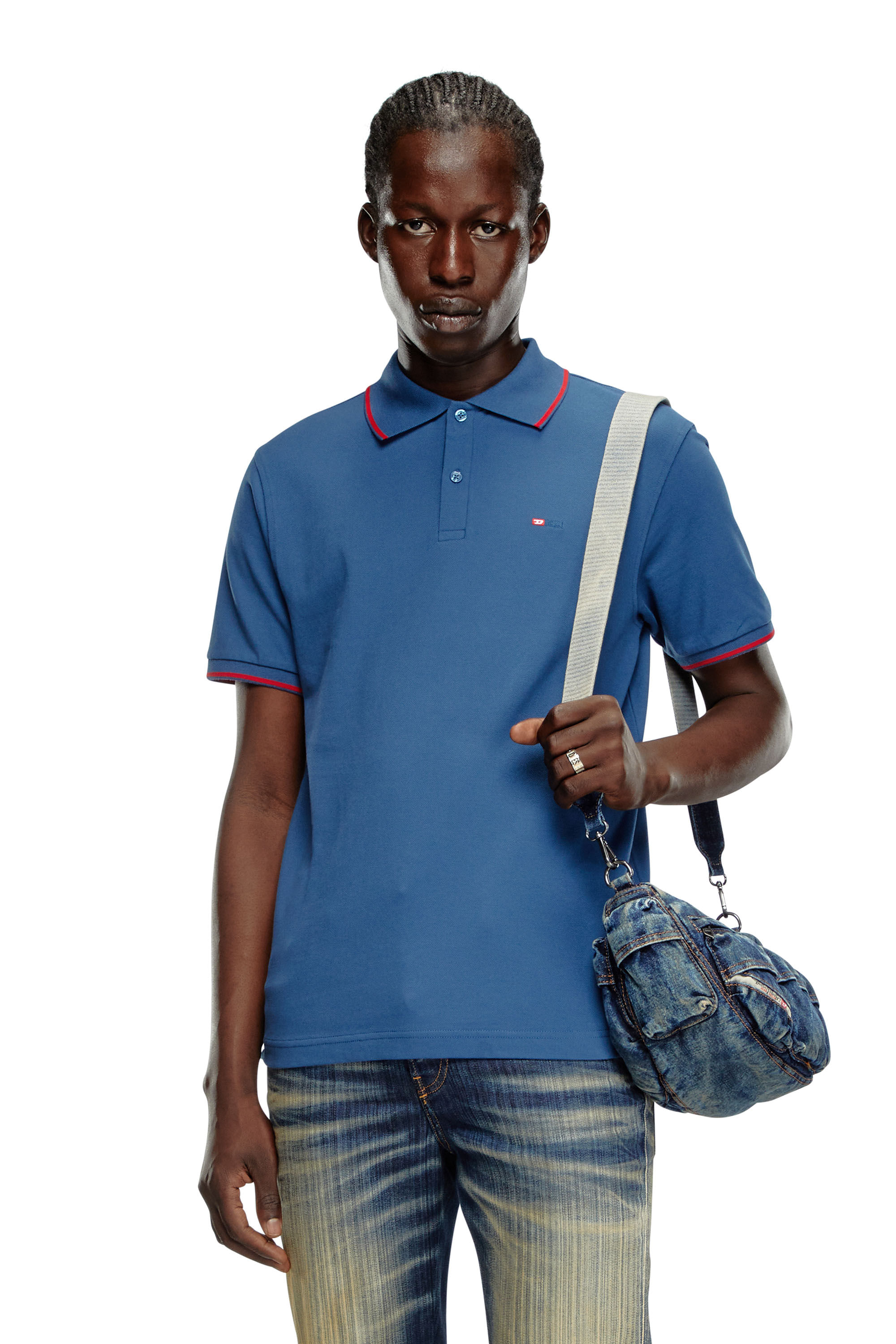 Camisa Polo Diesel T-Ferry Microdiv Azul- G