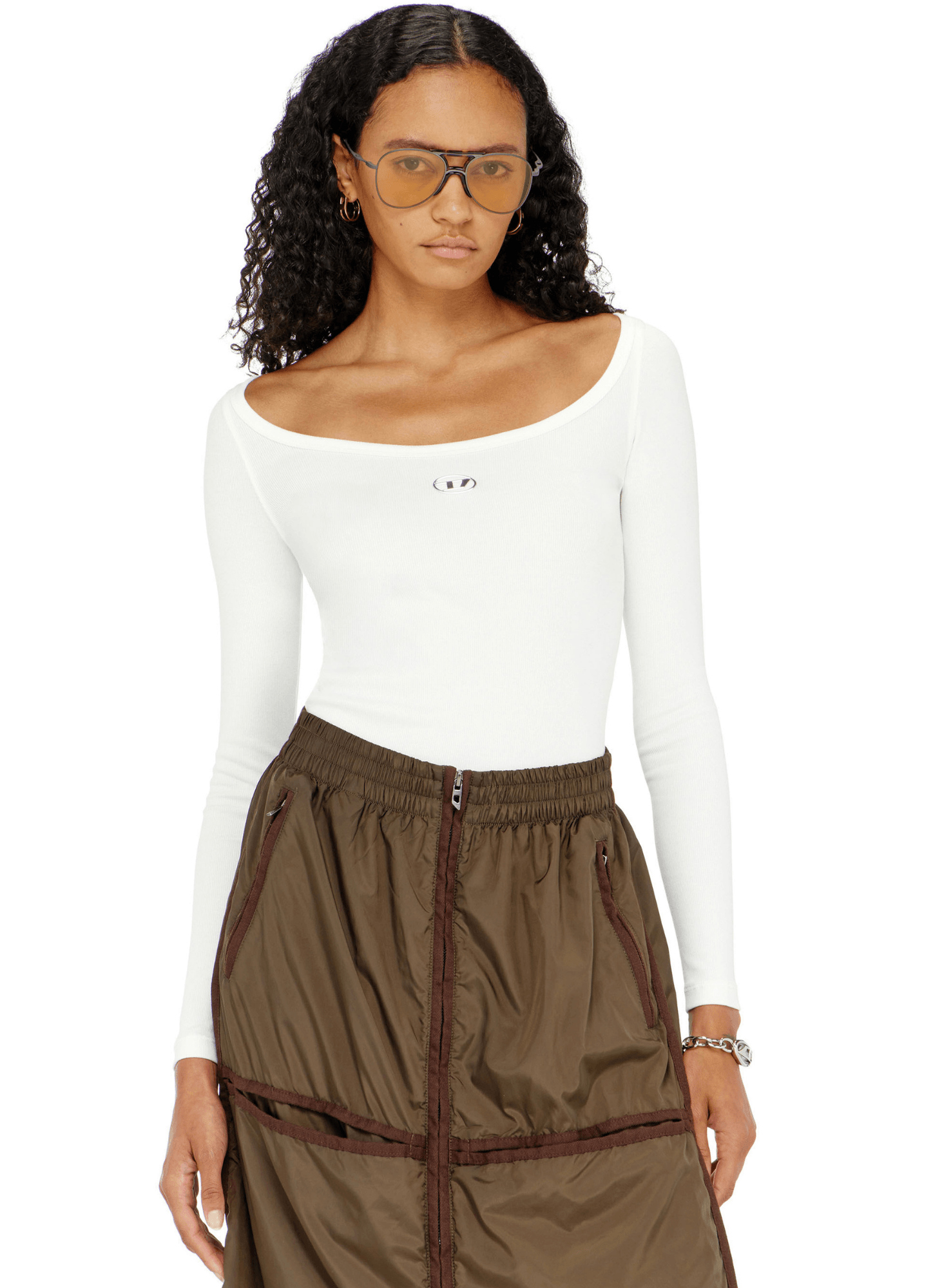 Blusa Diesel T-Bal OD Branco- M